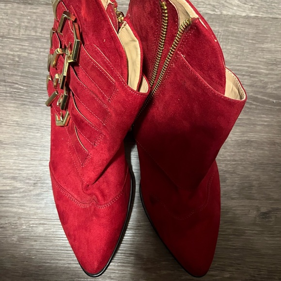 Red Buckle Boots - Picture 2 of 3
